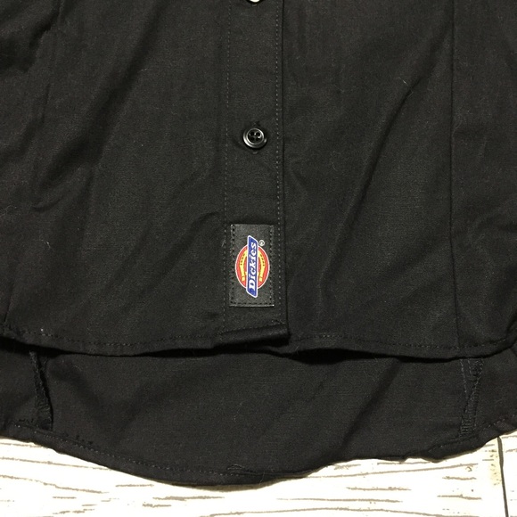 Dickies Specialized Cycling Work Shirt Women’s M Black Button Up Short Sleeve - Picture 6 of 11